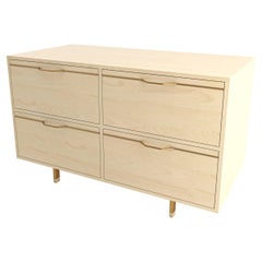 Chapman Small Storage Dresser Cabinet Maple Brassy Gold