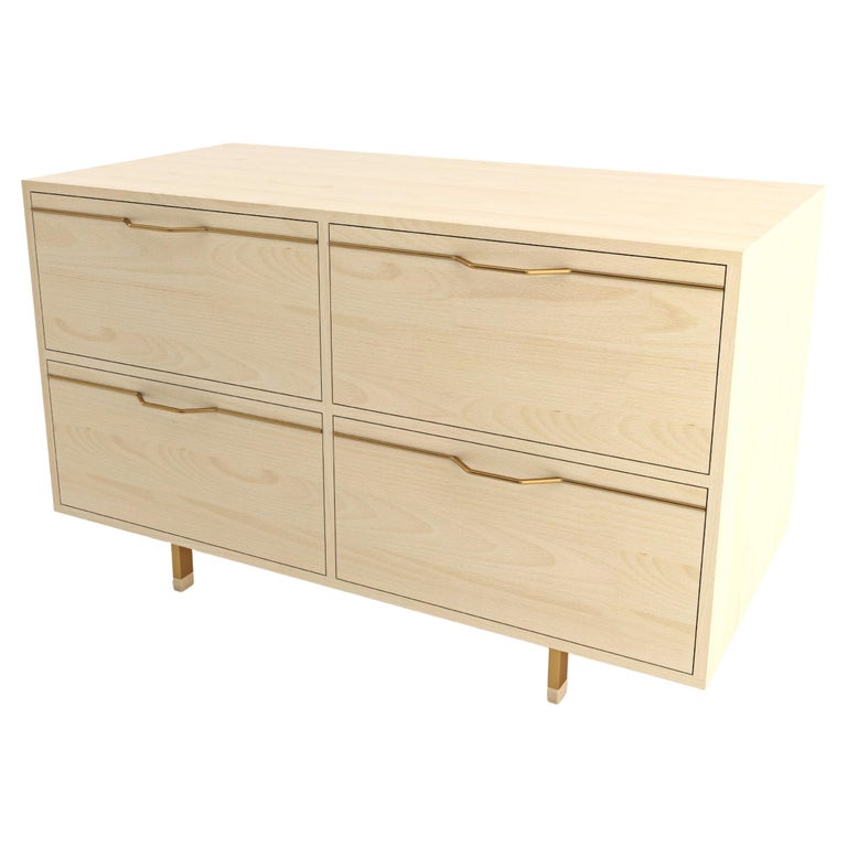 slim fit dress slacks Carlyle Campaign Dresser White | 3-Drawer Chest main image 1