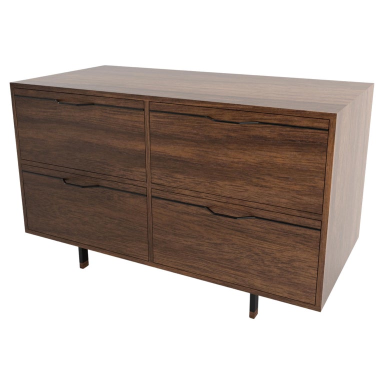 walnut and black dresser Benjara Huder Wide Dresser, 9 Drawers, Dark Walnut Brown Solid Wood, Black main image 0