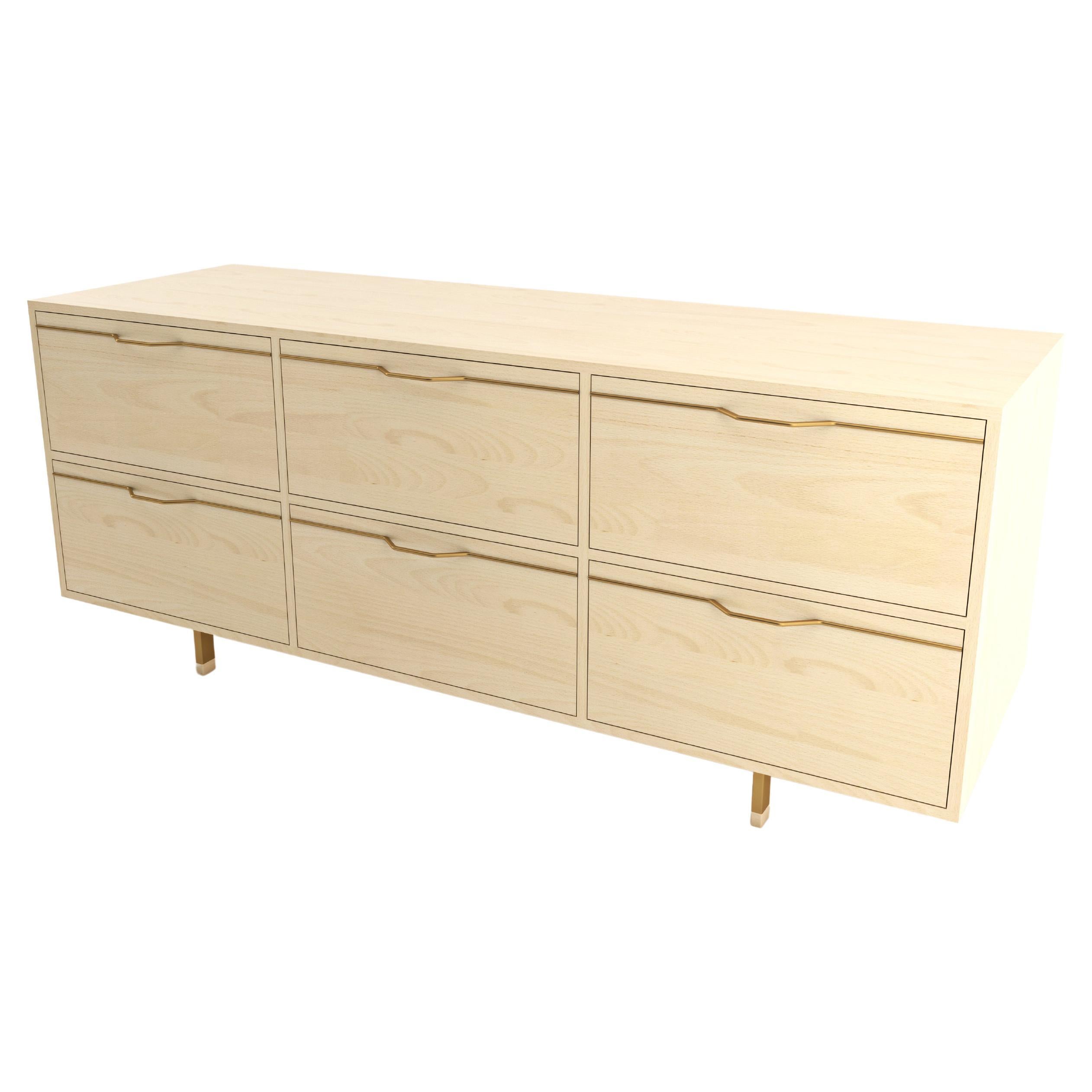 Chapman Storage Dresser, Credenza Maple Gold For Sale