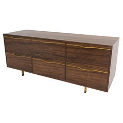 Chapman Storage Dresser, Credenza Walnut Mustard