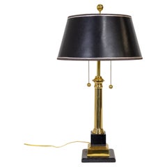 Chapman Style Black Marble & Brass Empire Lamp