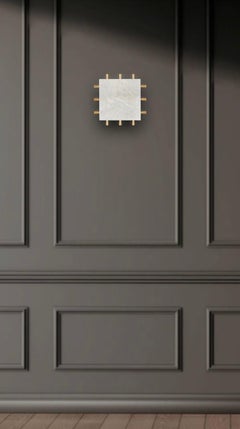 'Chapo' Alabaster and Brass Wall or Ceiling Lamp by Denis De La Mesiere