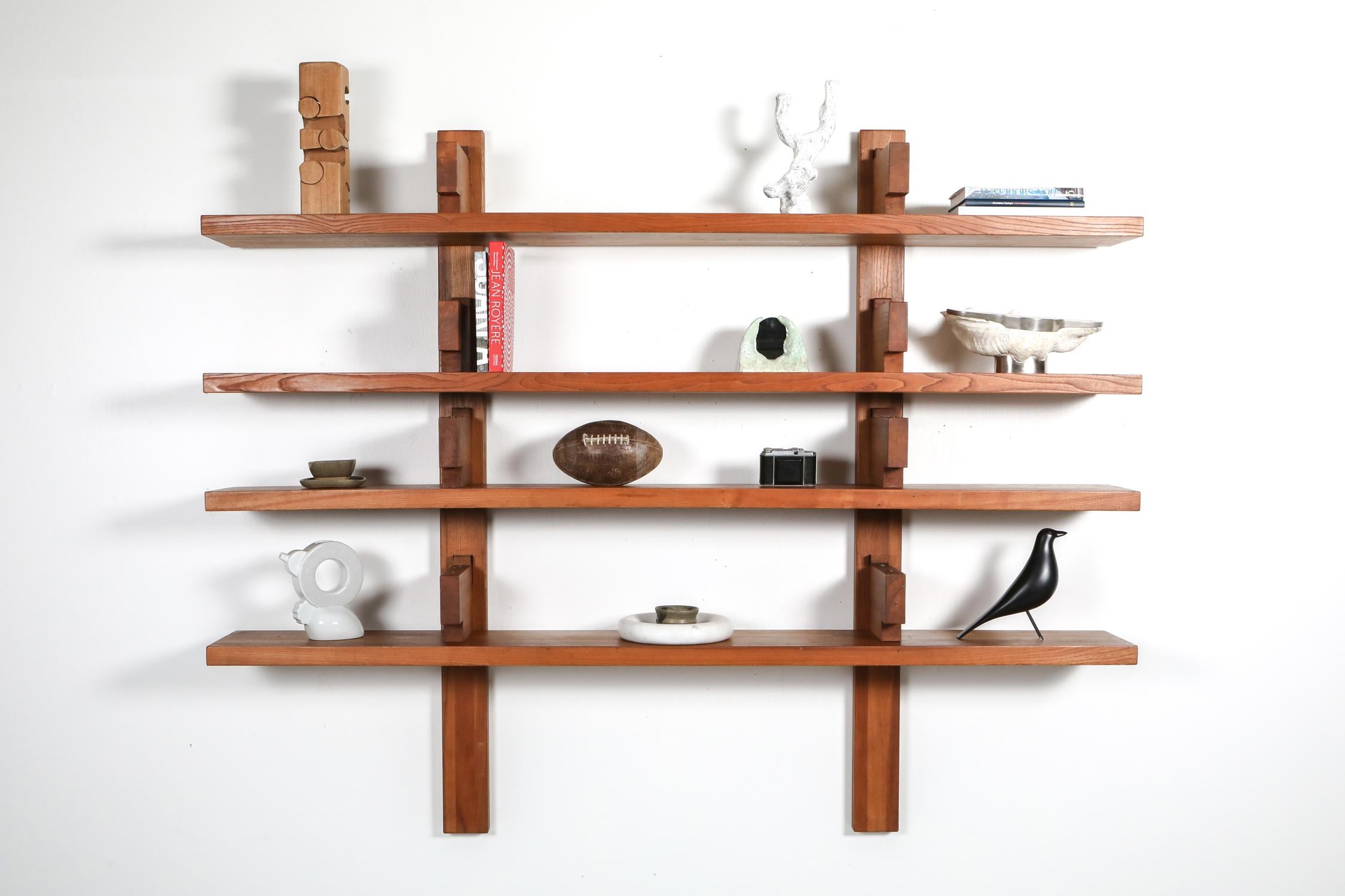 Mid-Century Modern Chapo B17 Book Shelve in Solid French Elm, 1960