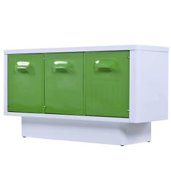 Chapter One by Broyhill Molded Plastic Green Front Sideboard Credenza, 1970s