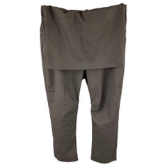 CHAPTER Size 34 Black Polyester Blend Drop-Crotch Casual Pants