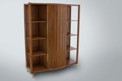 Landon Bookcase or Dry Bar in Mahogany with Brass Accents by Chapter & Verse