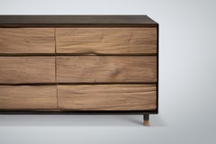 Split Walnut Dresser with Brown Patinated Steel by Chapter & Verse