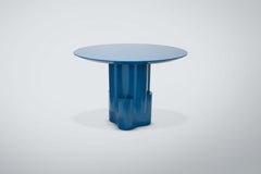 Blue Lacquered Tsugime Pedestal Table by Chapter & Verse