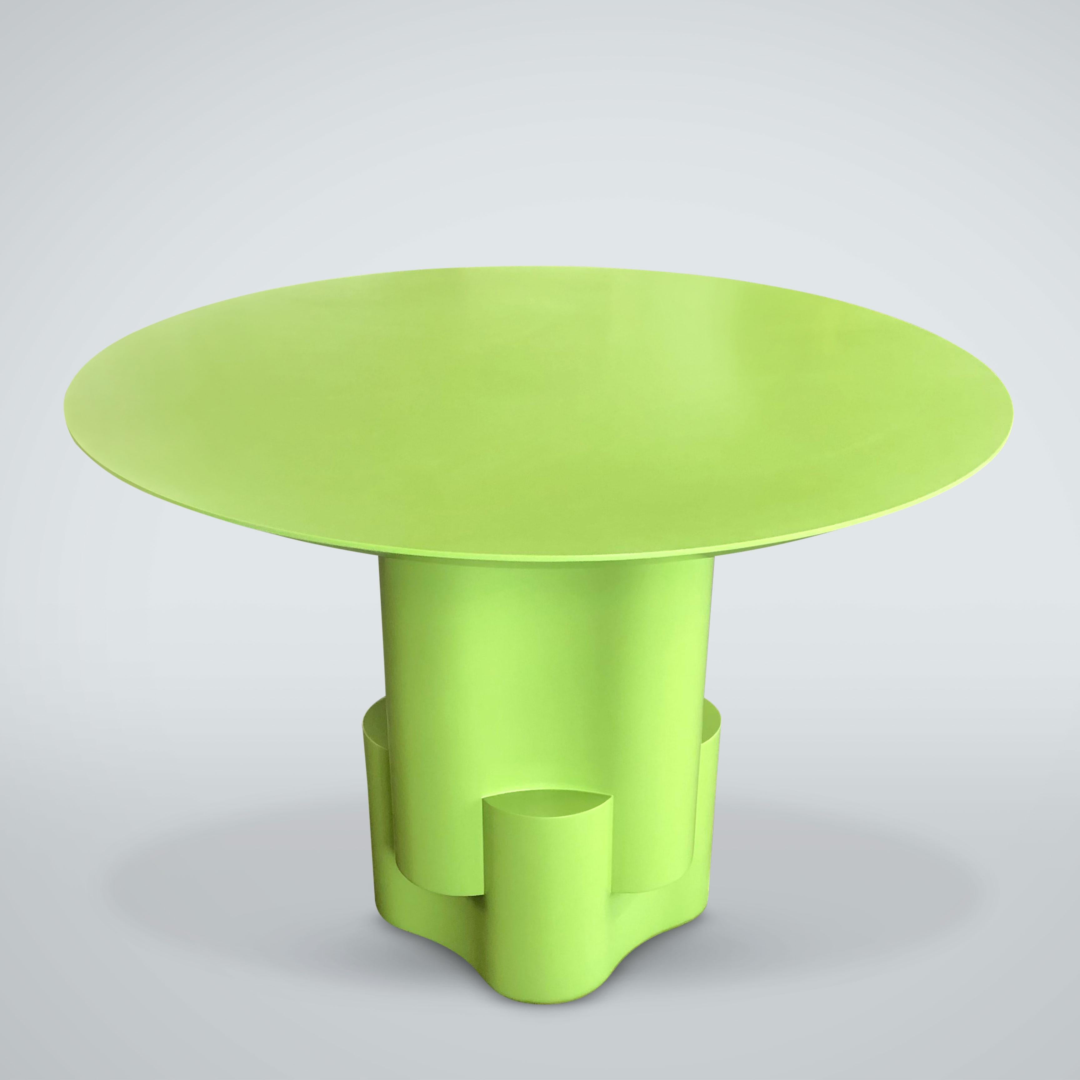 American Chapter & Verse Tsugime Green Lacquered Pedestal Table