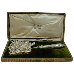 Chapus "A La Gerbe d'Or", French Solid Silver Asparagus / Pastry Server