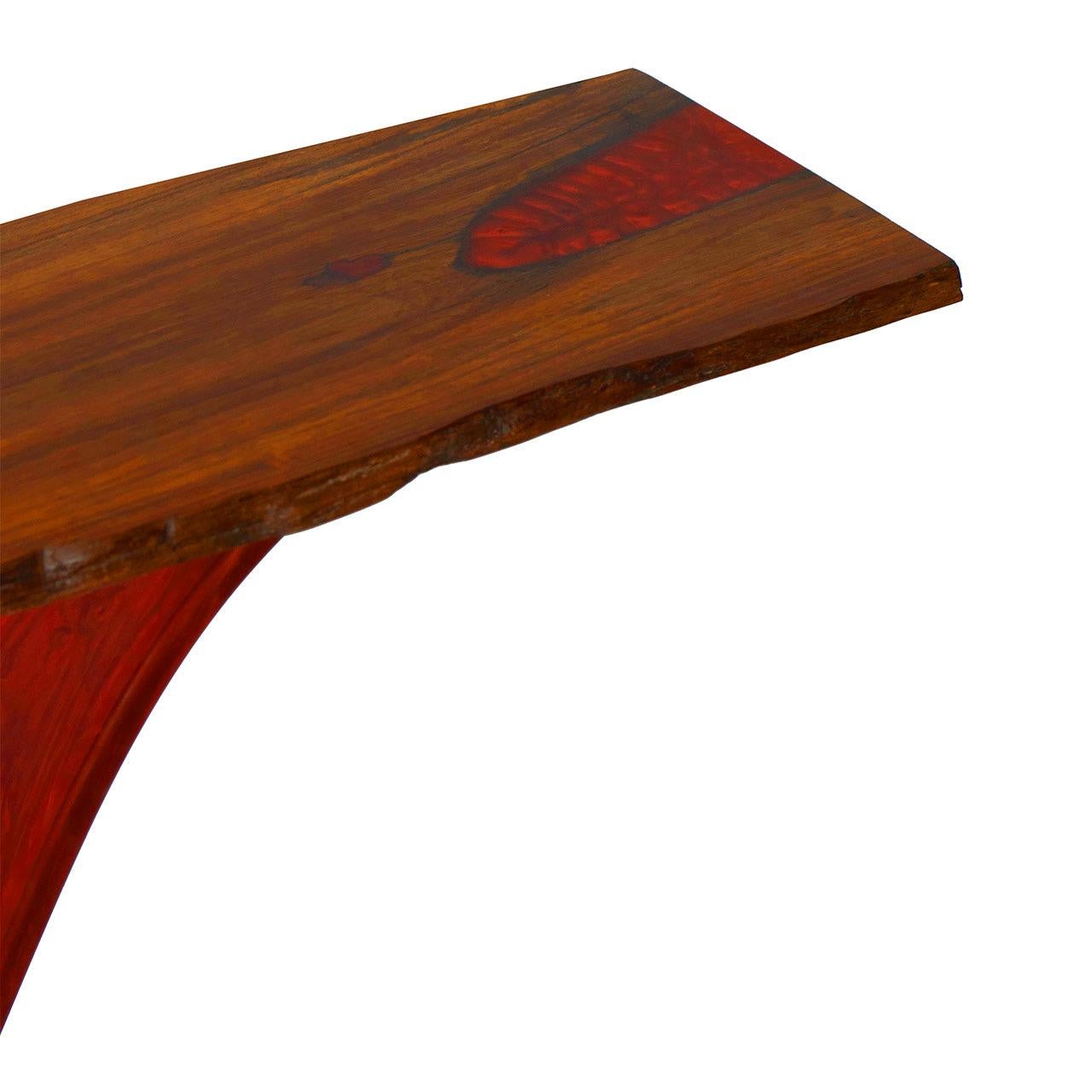 Chara Console by Raka Studio x Hamdi Studio - Resin and Roase Wood Table In New Condition For Sale In Cape Girardeau, MO