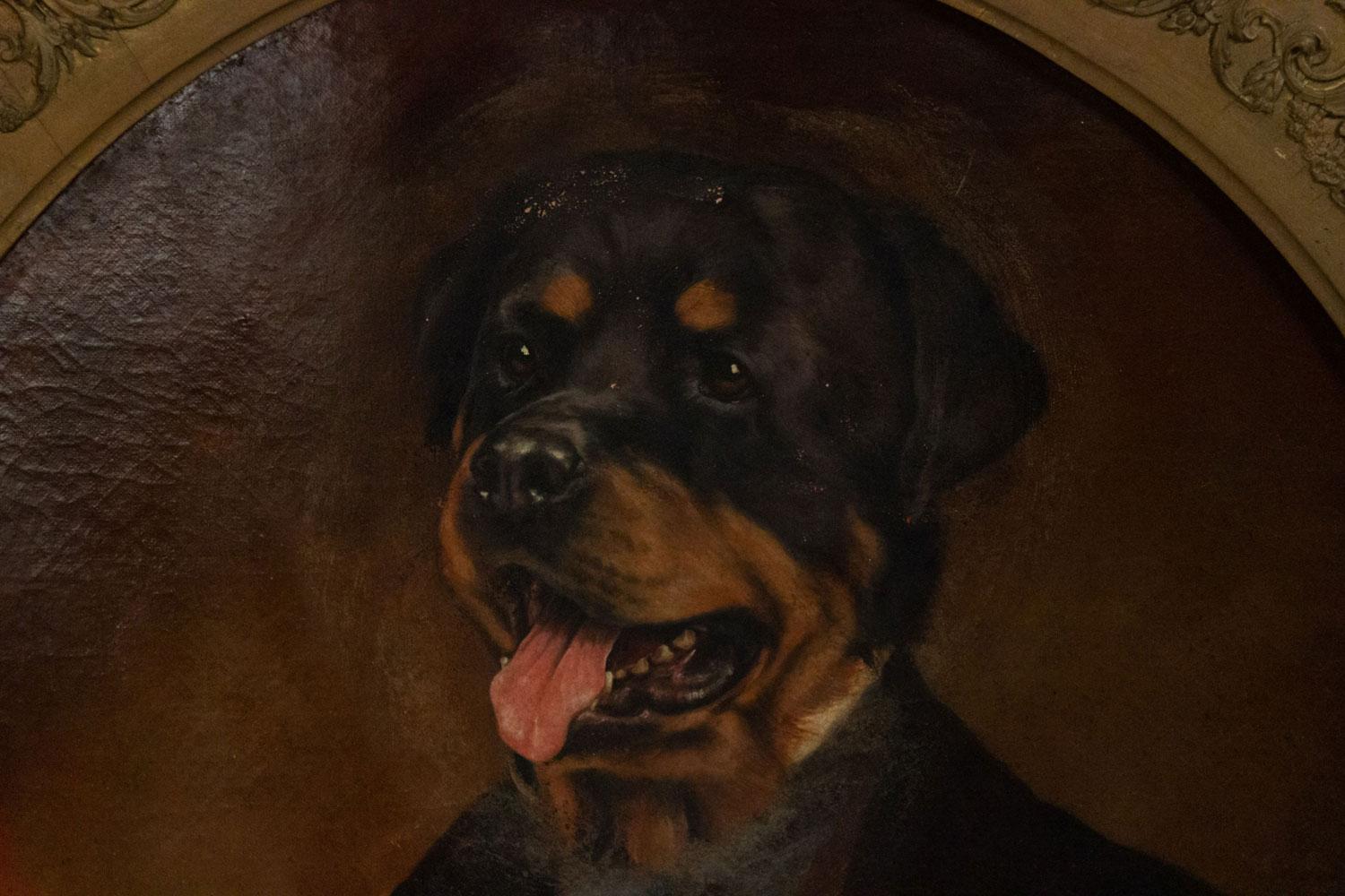 Charakter Portrait eines Hundes Ölgemälde (Viktorianisch) im Angebot