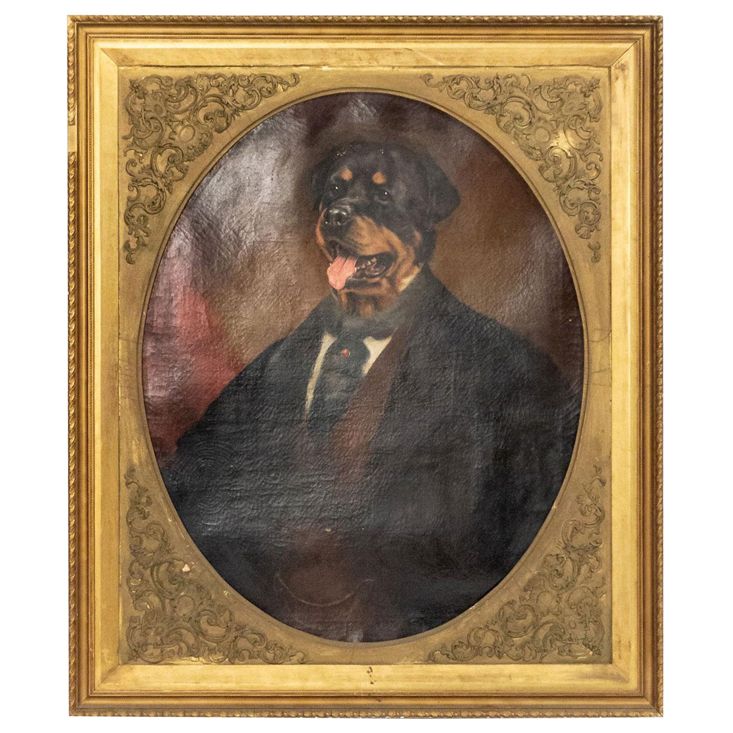 Character Portrait of a Dog Oil Painting