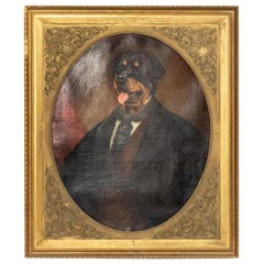 Character Portrait of a Dog Oil Painting