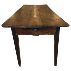 Character Rich 19th Century French Walnut Farm Table