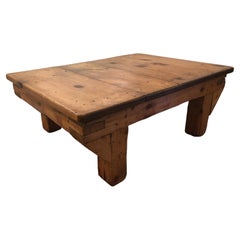 Character Rich Antique Natural Pine Handmade Rustic Coffee Table