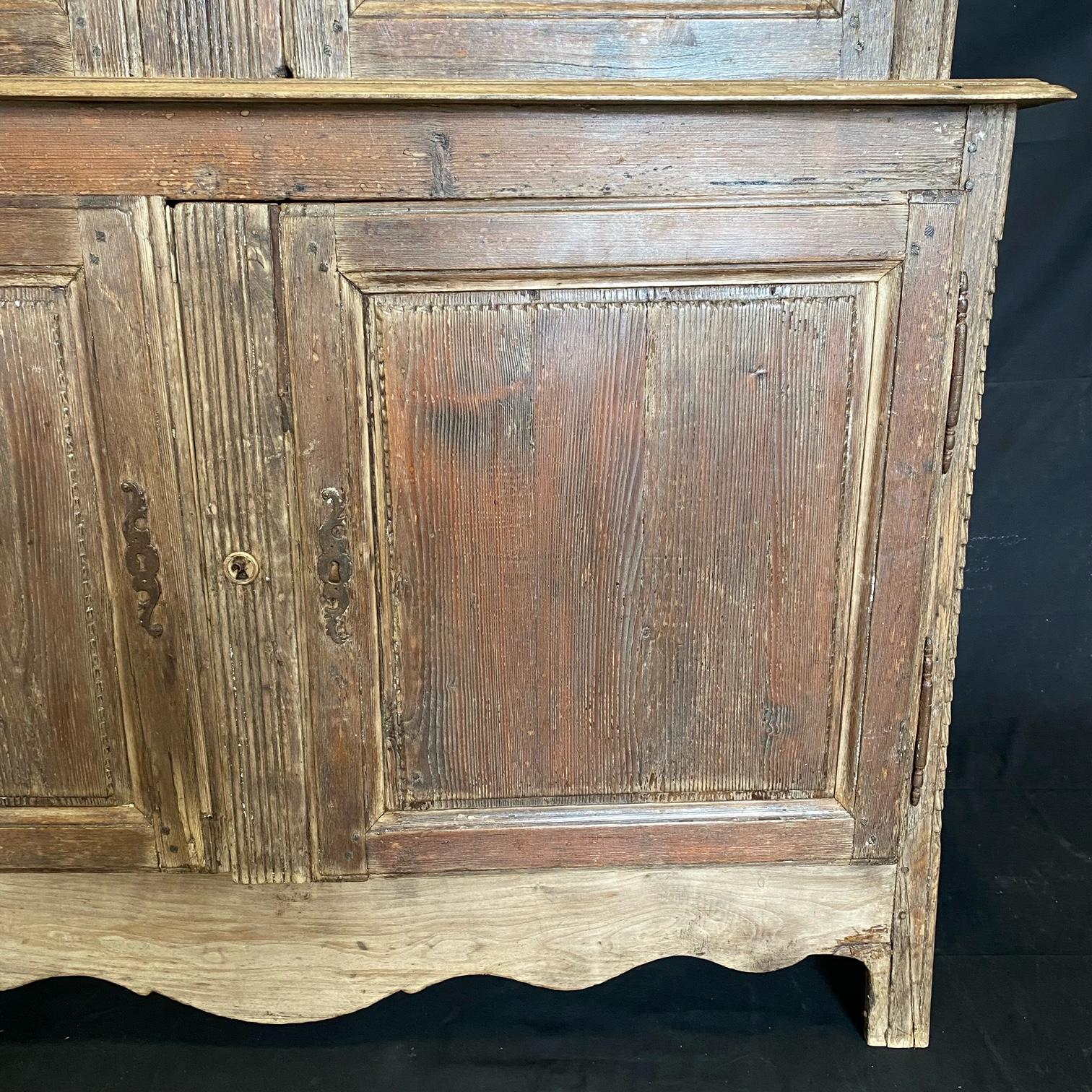 Character Rich French 19th Century Tall Carved Wood Cabinet Bookcase 5