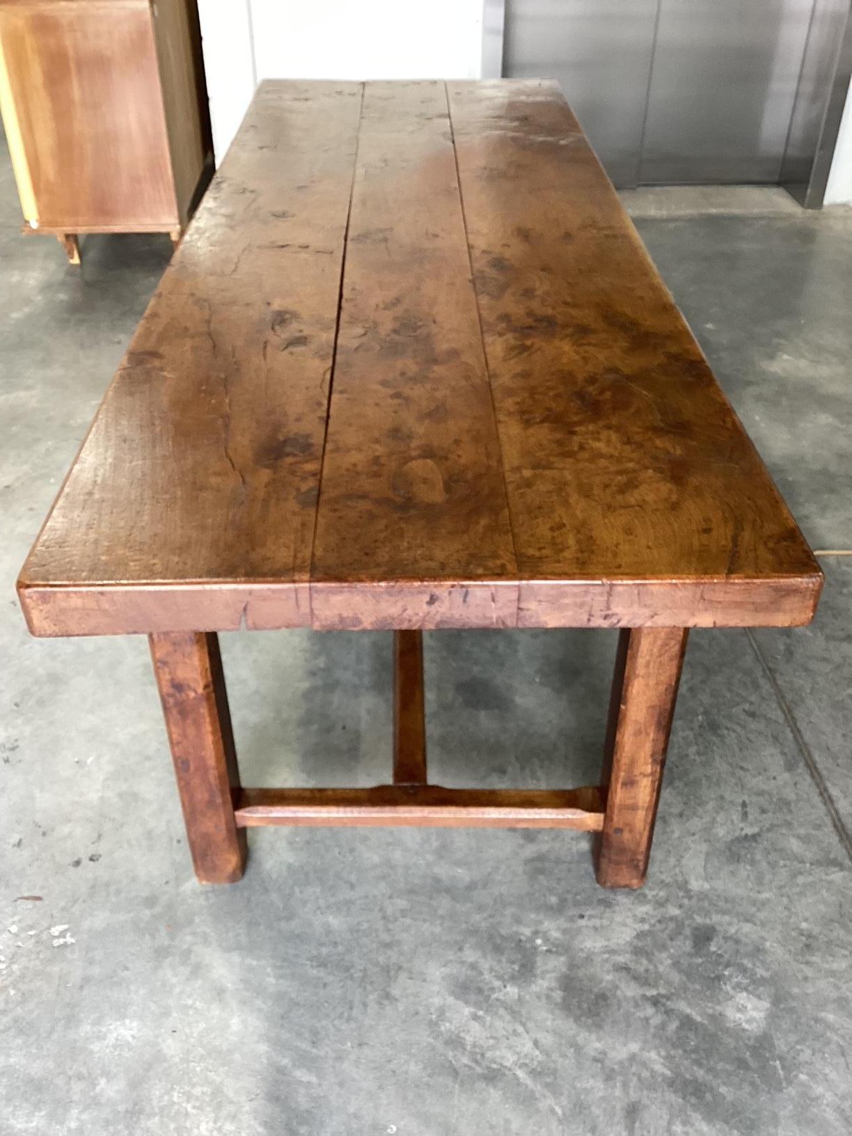 Character Rich Knotty Elm French Farm Table 1