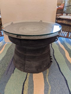 Character Rich Tribal Southeast Asian Bronze Rain Drum Table