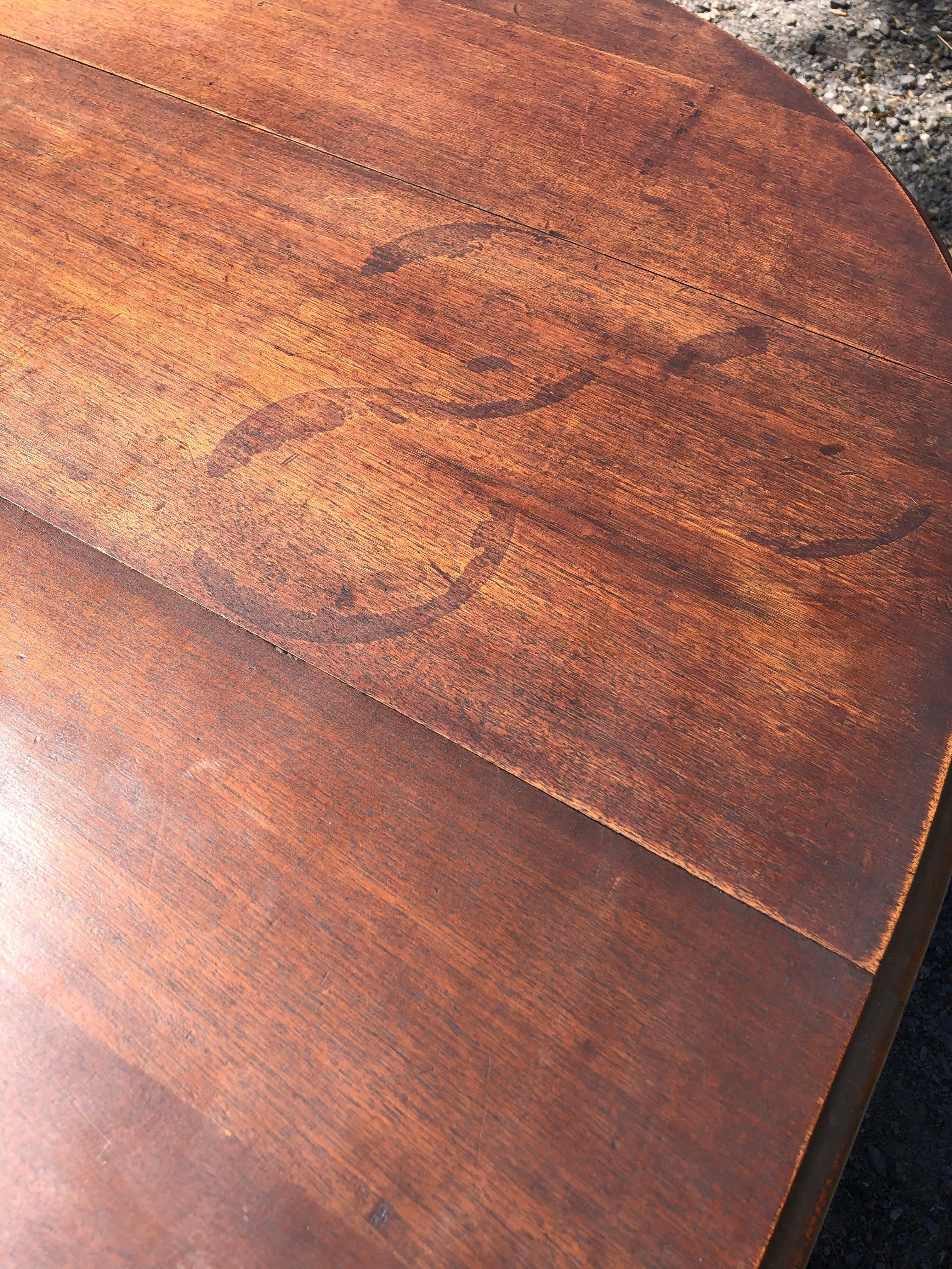 Character Rich Vintage Wooden Drop Leaf Dining Table with 3 Shapes 2