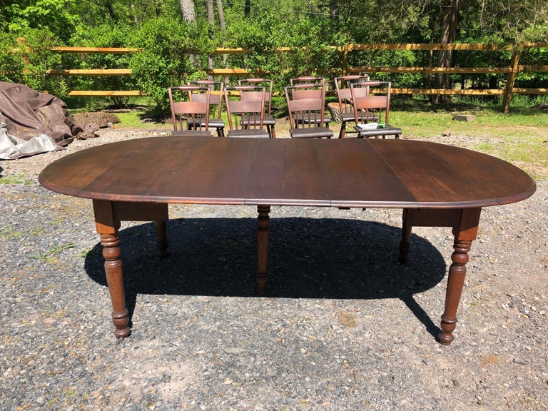 Character Rich Vintage Wooden Drop Leaf Dining Table with 3 Shapes at
