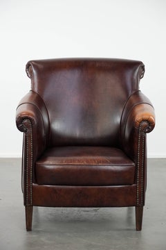 Charaktervoller und bequemer Sessel aus Rindsleder