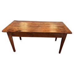 Characterful Antique French Oak Farm Table with Breadboards