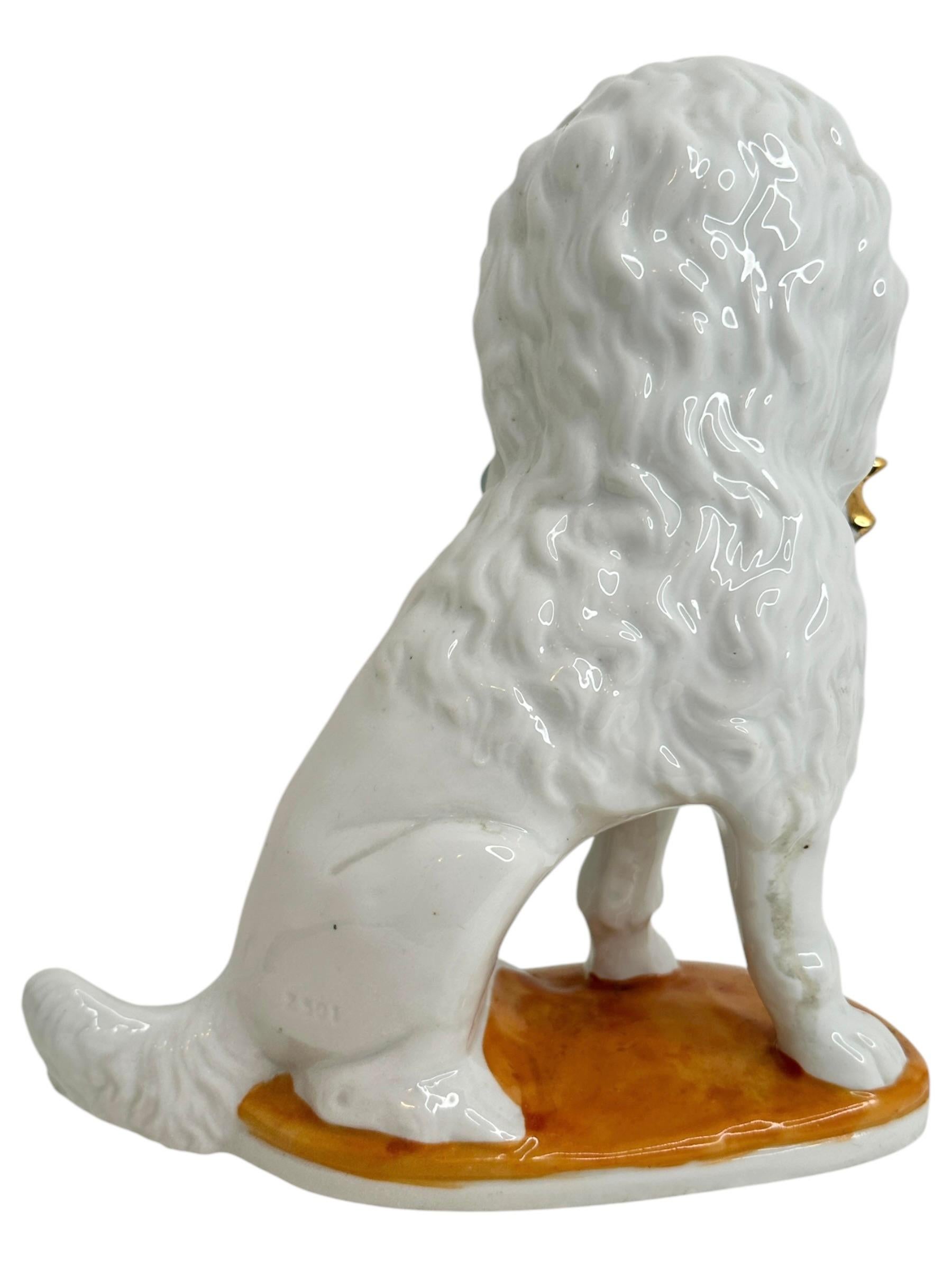 Par de Perros de Porcelana Alemanes Antiguos para Repisa de Chimenea, Década de 1910 en venta 3