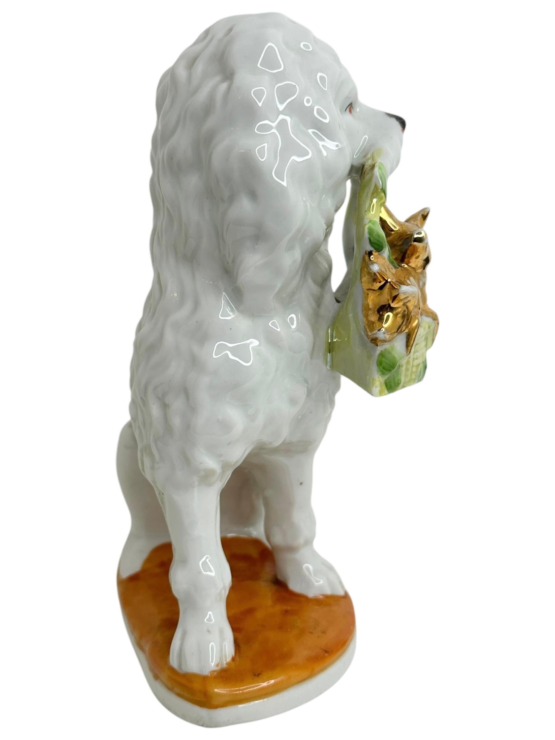 Par de Perros de Porcelana Alemanes Antiguos para Repisa de Chimenea, Década de 1910 en venta 4
