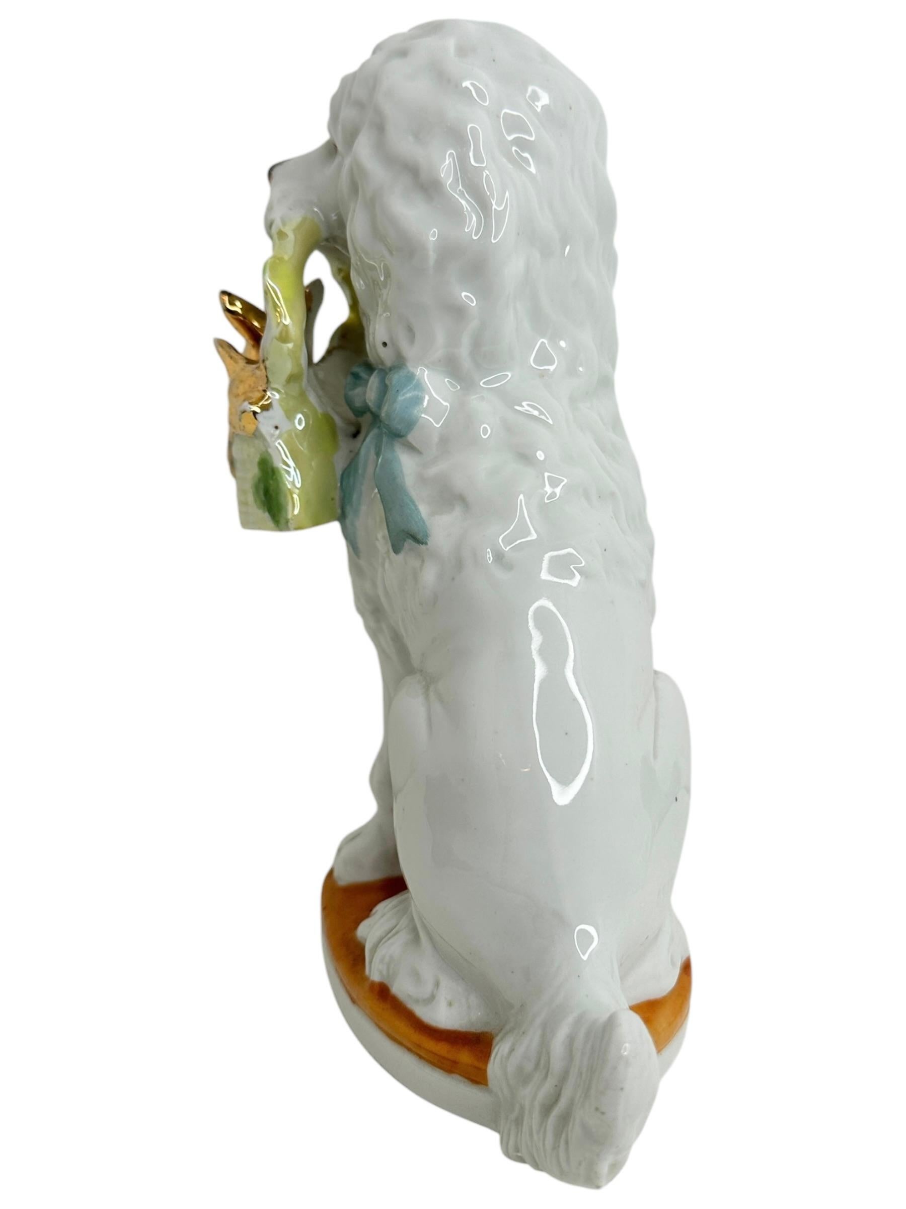 Par de Perros de Porcelana Alemanes Antiguos para Repisa de Chimenea, Década de 1910 en venta 2