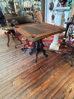 Characterful Rustic Square Game Table from Maine