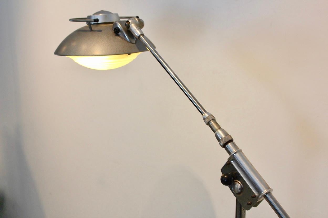 Steel Characteristic ‘Model 219S’ Industrial Floor Lamp by Louis Ferdinand Solère For Sale
