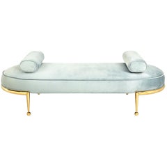 Charade Brass and Velvet Capsule Daybed