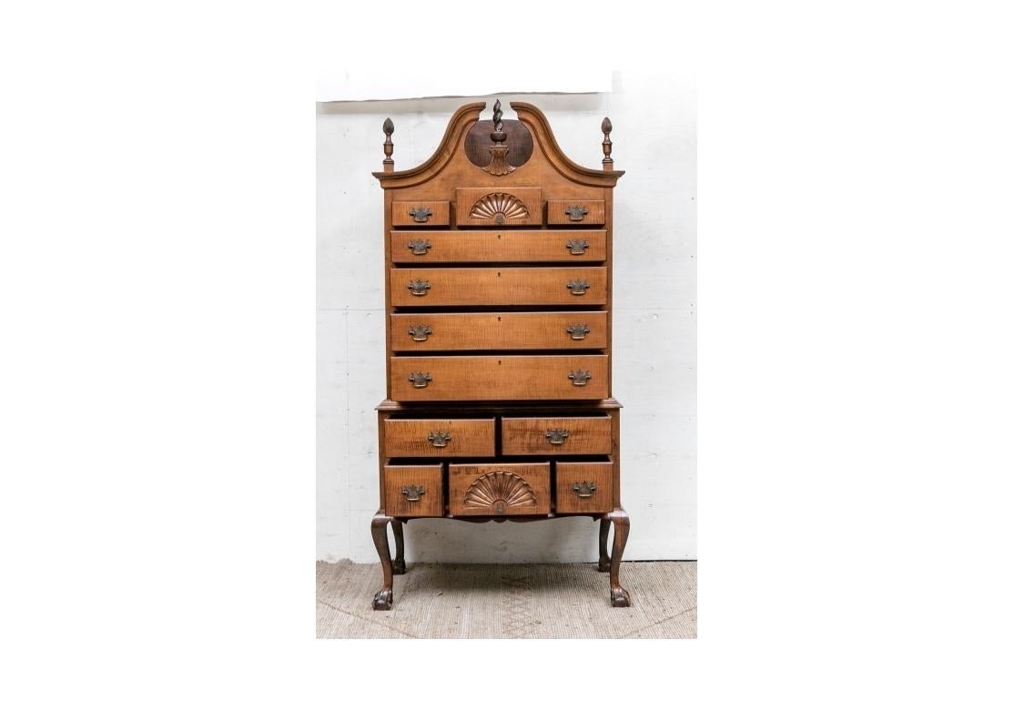Charak Furniture Chippendale Maple High Boy - Modello #1694 in vendita 12