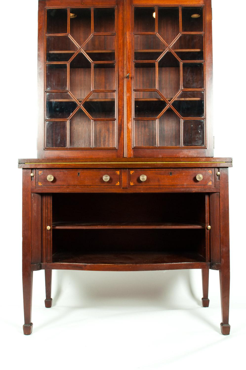 Charak Hand-Carved Mahogany Wood Display Cabinet 5