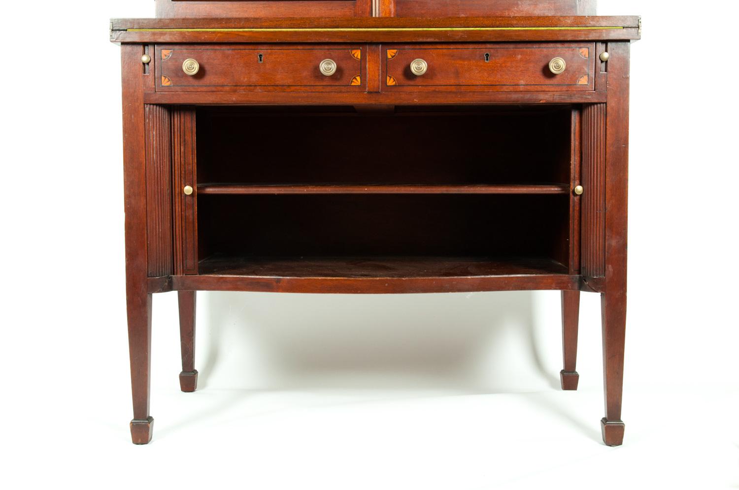 Charak Hand-Carved Mahogany Wood Display Cabinet 6