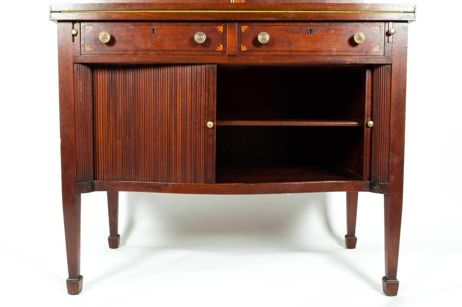 Charak Hand-Carved Mahogany Wood Display Cabinet 8
