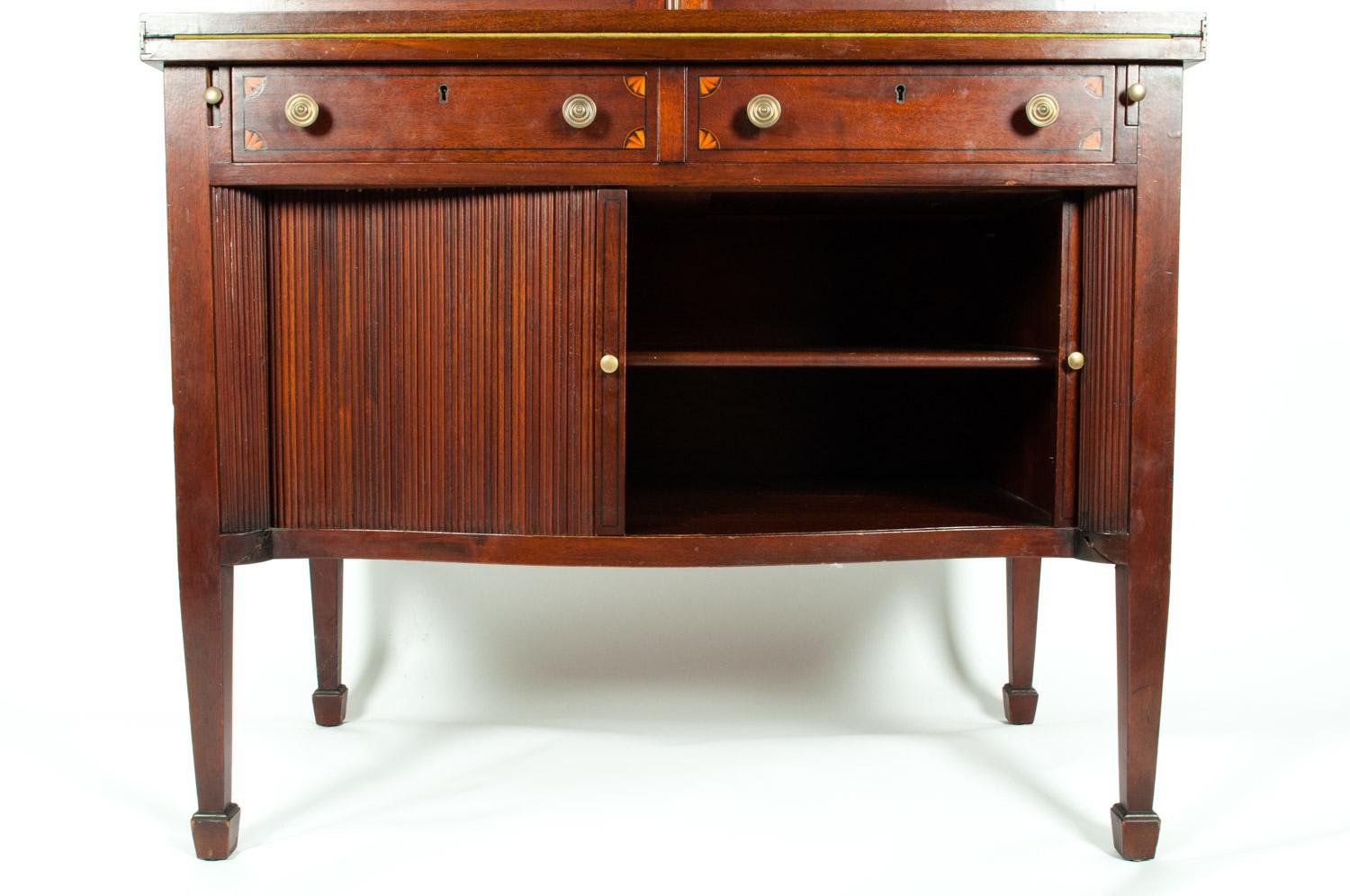 Charak Hand-Carved Mahogany Wood Display Cabinet 9