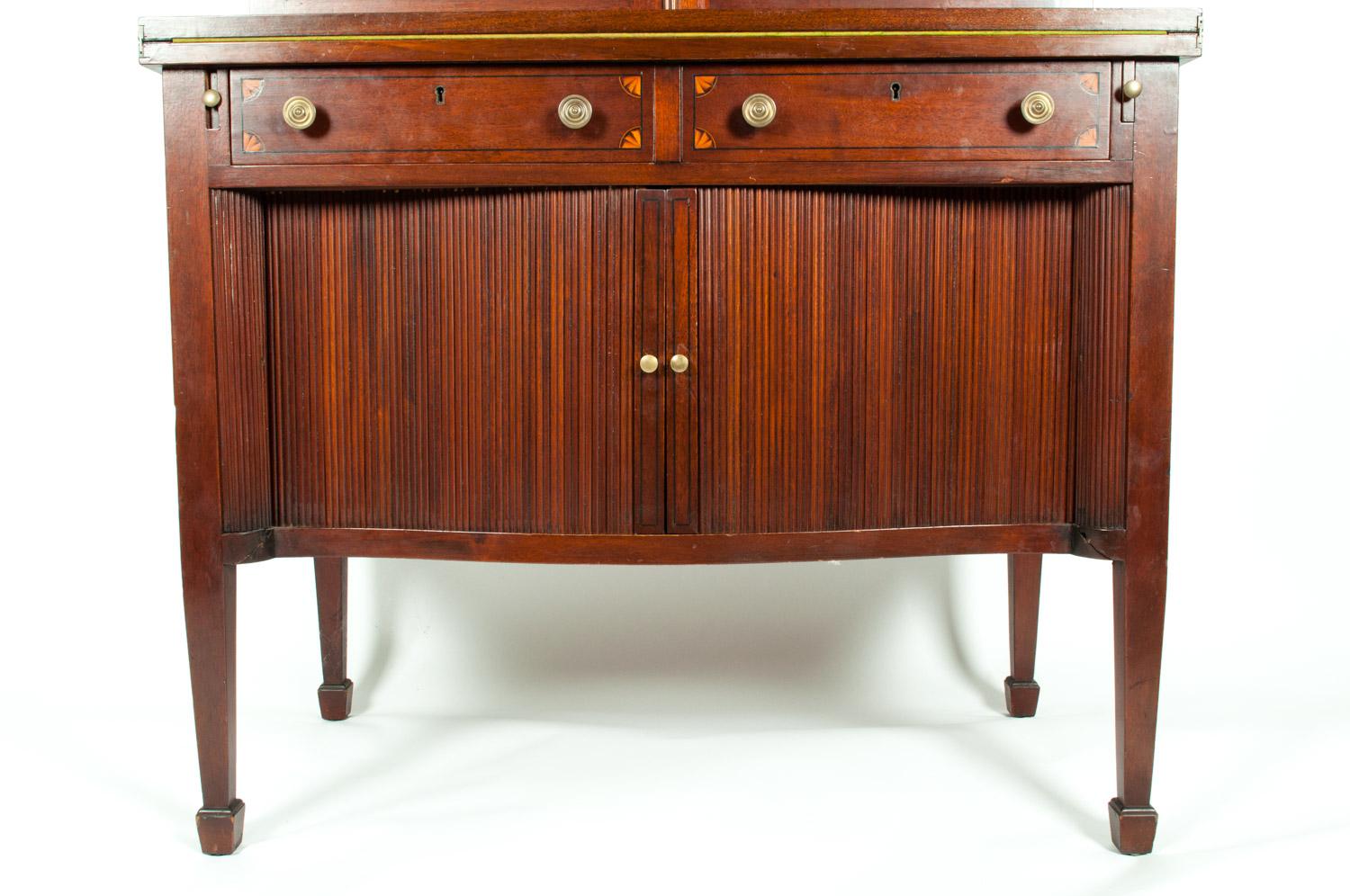 Charak Hand-Carved Mahogany Wood Display Cabinet 10