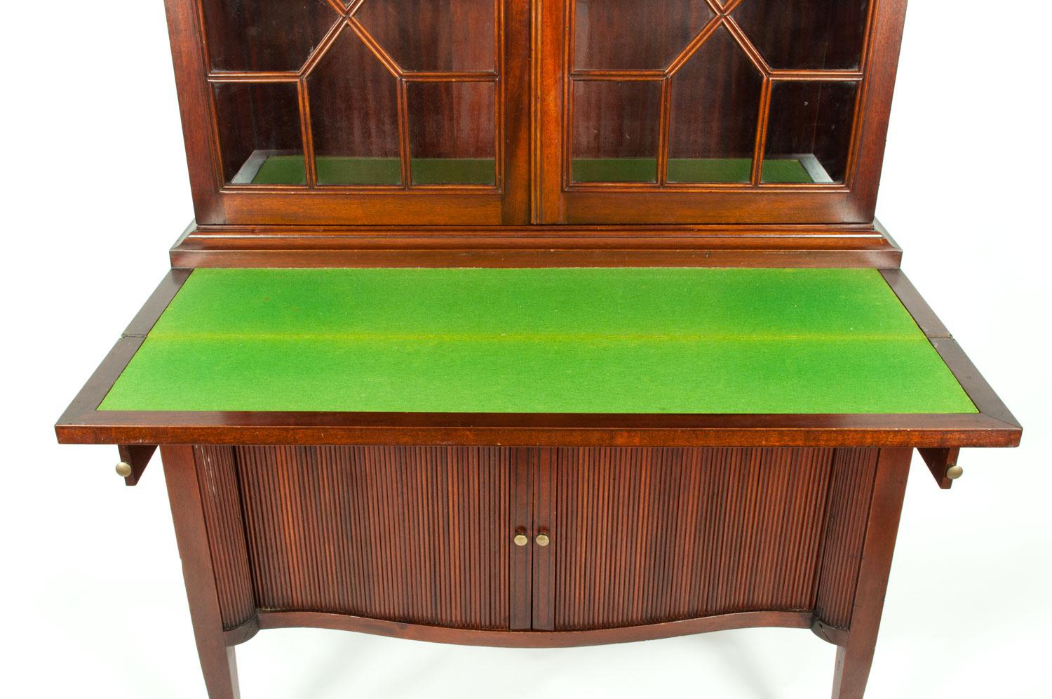 Charak Hand-Carved Mahogany Wood Display Cabinet 12
