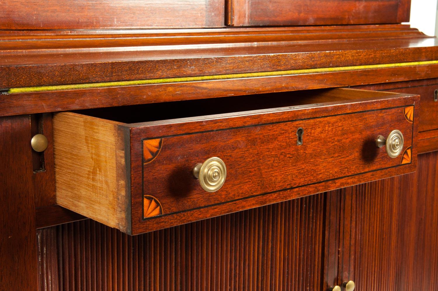 Charak Hand-Carved Mahogany Wood Display Cabinet In Good Condition In Tarry Town, NY