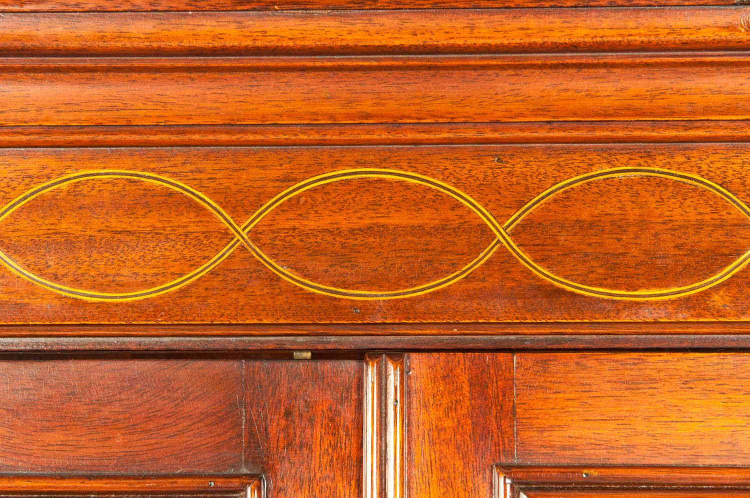 20th Century Charak Hand-Carved Mahogany Wood Display Cabinet