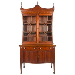 Charak Hand-Carved Mahogany Wood Display Cabinet