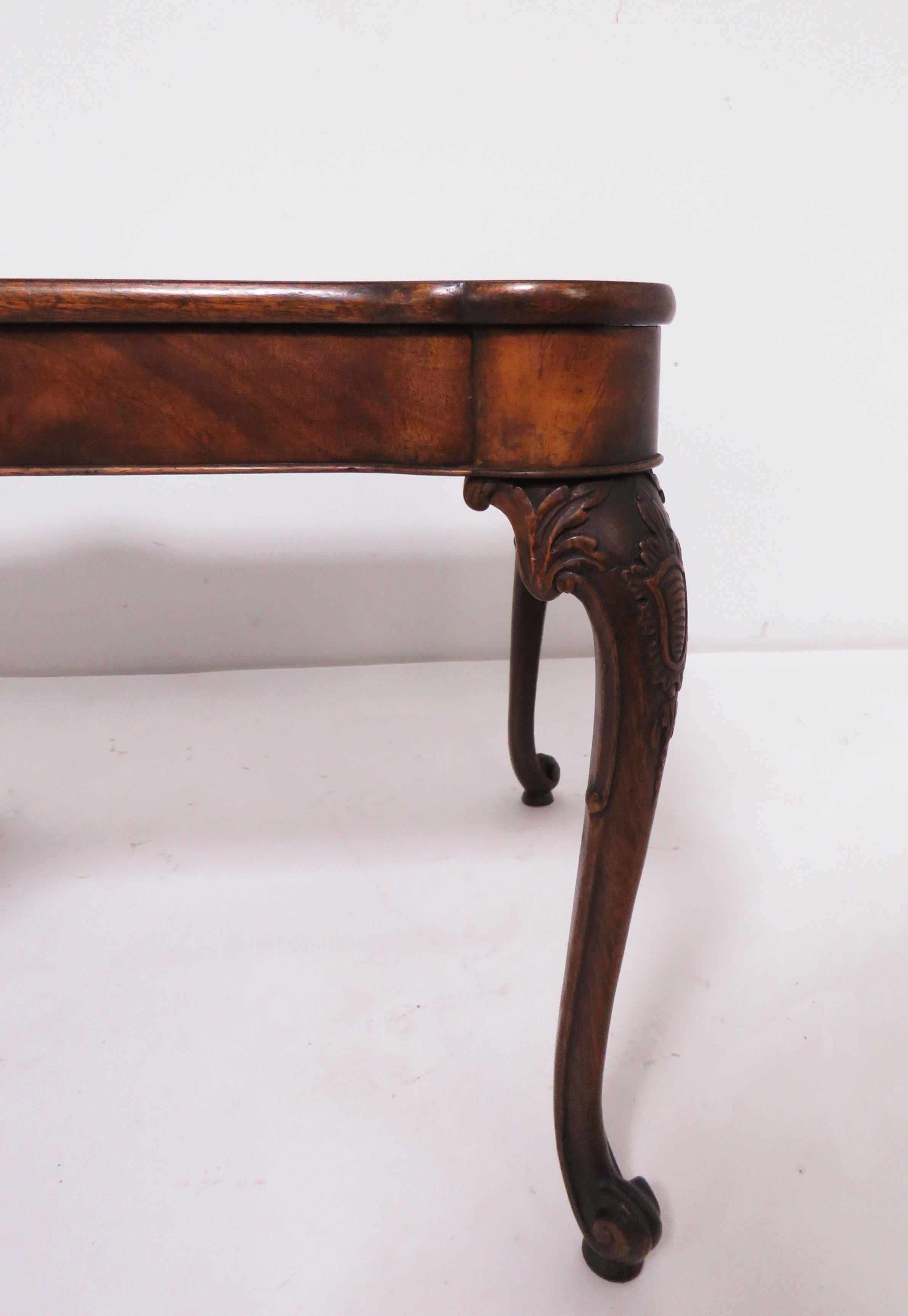 Charak Leather Topped Coffee Table in the Georgian Style, Dated 1937 6