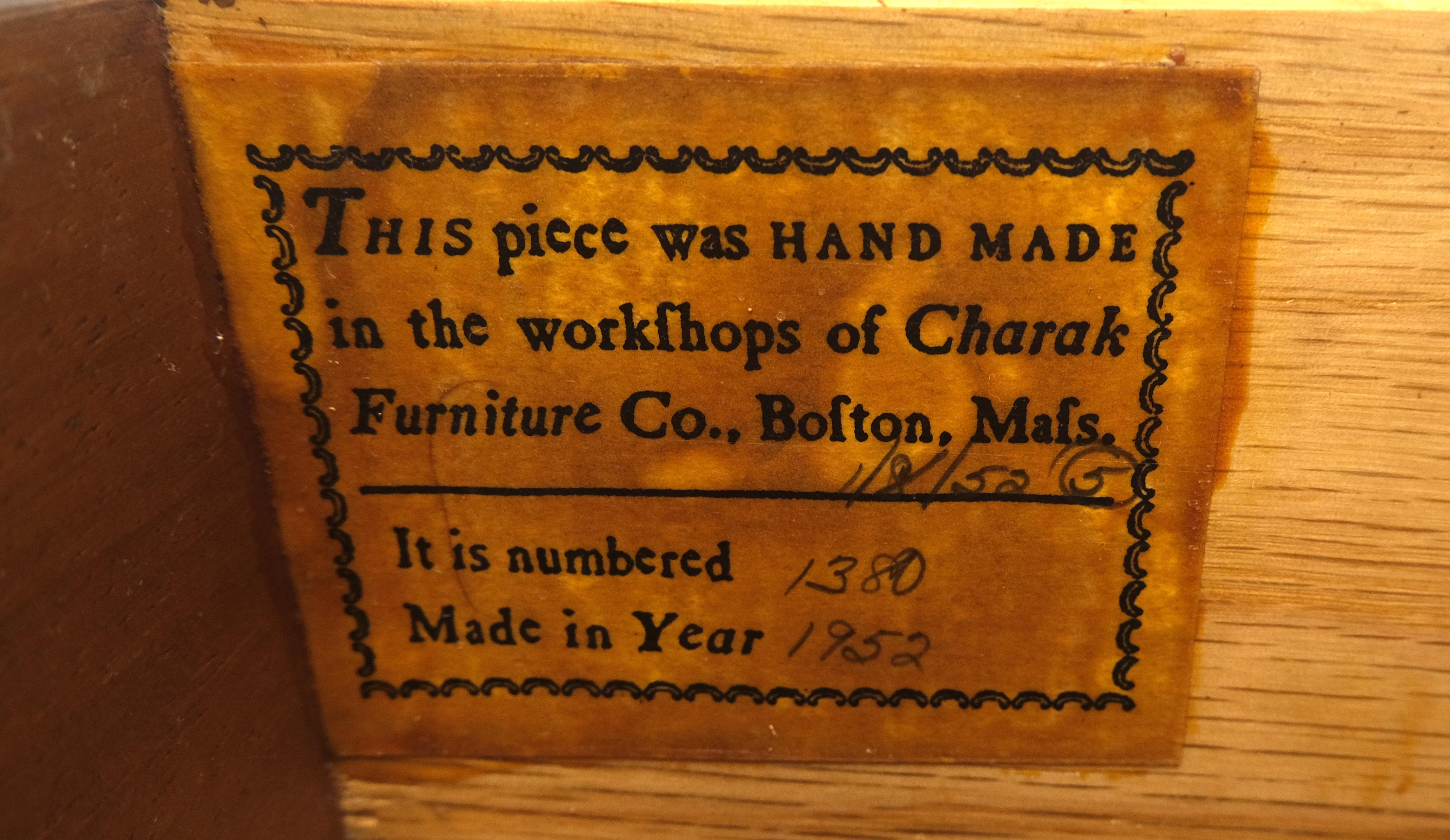 Charak Mahogany Inlaid Individual Bubble Glass Butlers Desk Breakfront Cupboard For Sale 9
