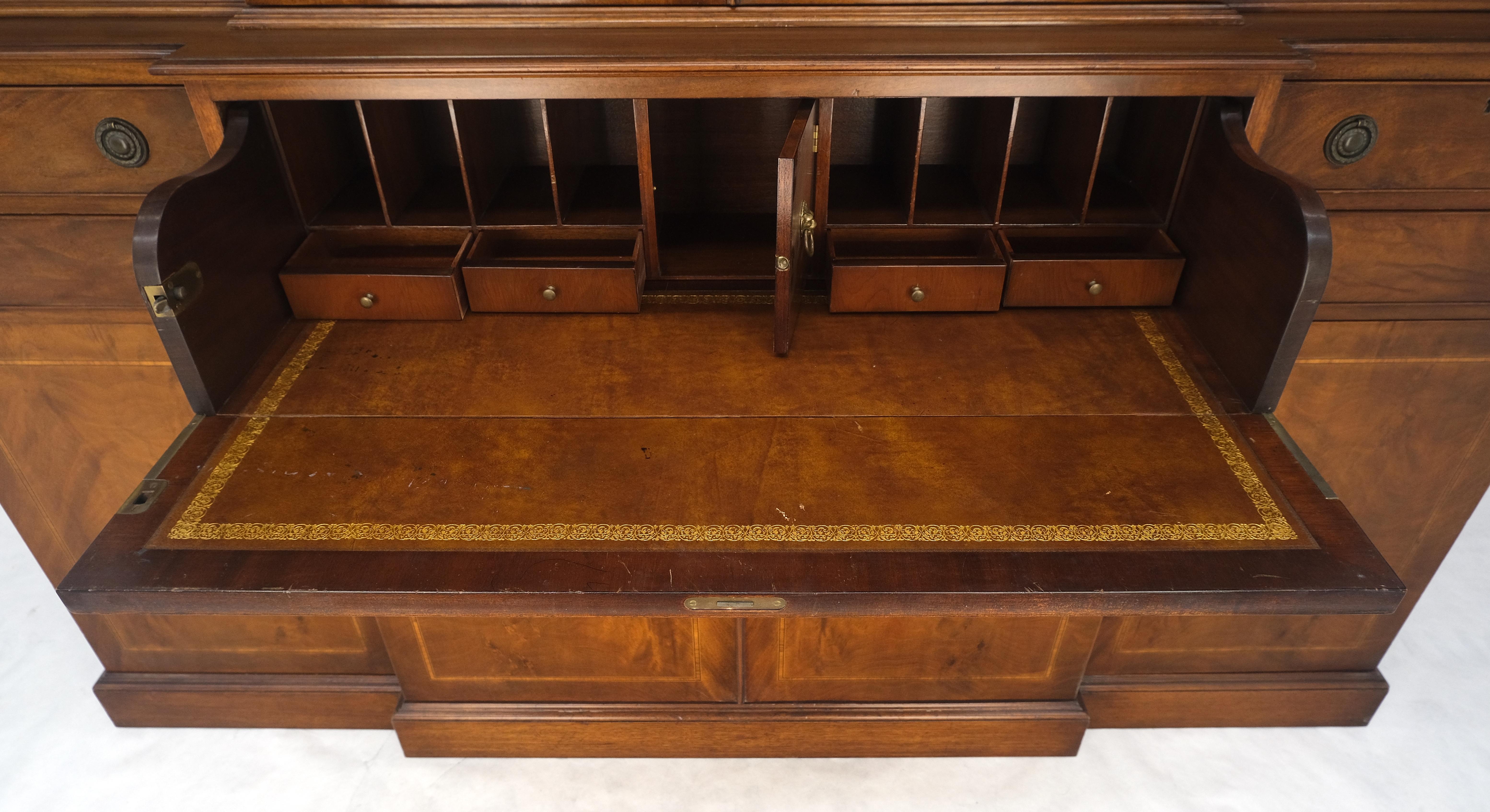 Charak Mahogany Inlaid Individual Bubble Glass Butlers Desk Breakfront Cupboard Mint.
Numbered and Dated cabinet by the manufacturer.
