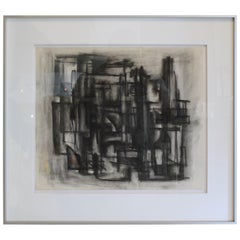 Charcoal Abstract Painting