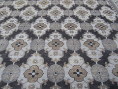 Charcoal and Grey All Over Diamond Pattern Rug