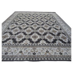 Charcoal and Grey All Over Diamond Pattern Rug